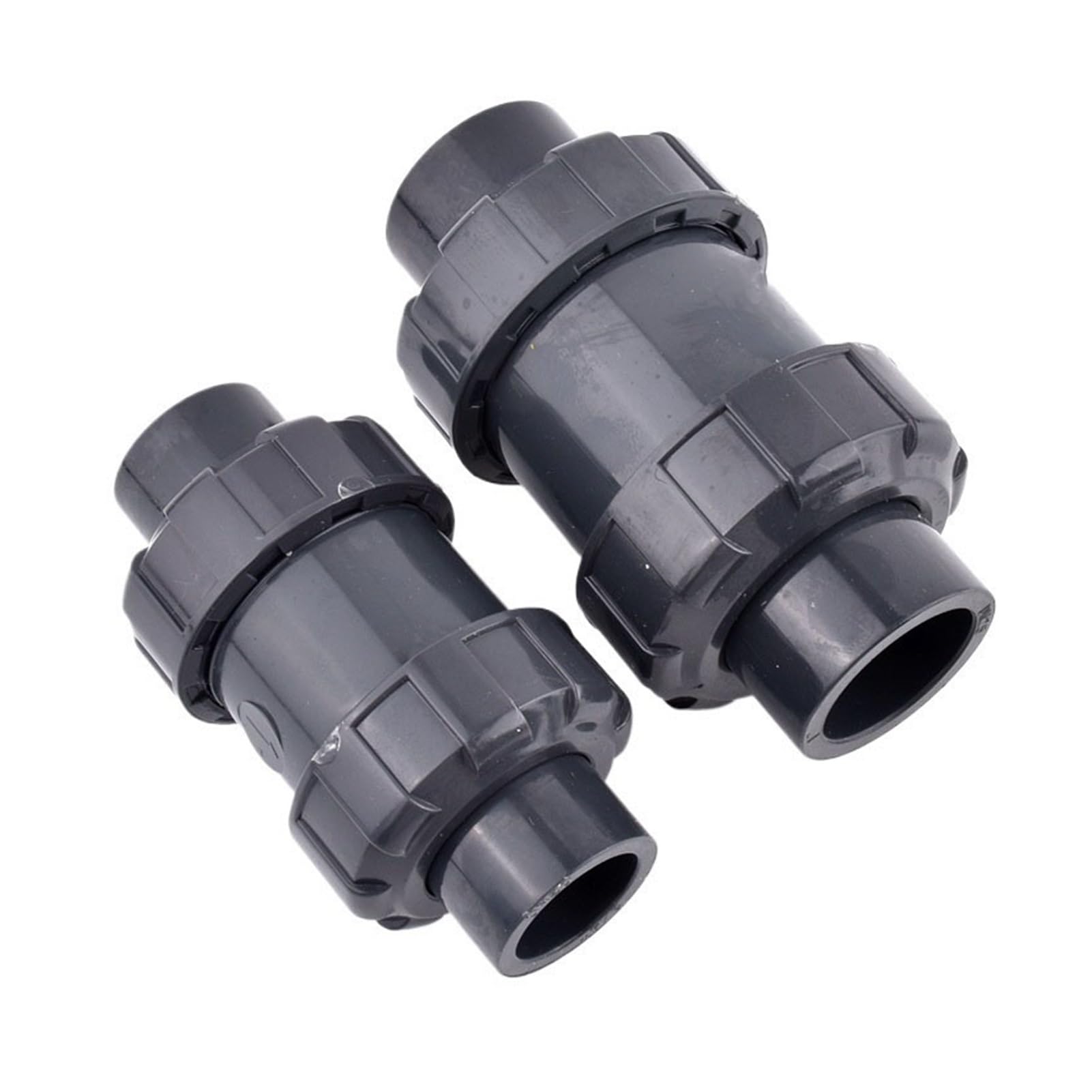 Válvula de retención doble unión, unidireccional, antirretorno, for riego jardines, acuarios y tuberías peces(Inner Dia 50mm)