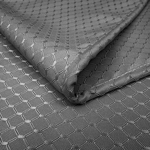 Ufriday Classic Waffle Weave Charcoal Grey Fabric Shower Curtains With Clear Mesh Window 72 X 72 Inch, Durable Polyester Solid Charcoal Shower Curtain For Men And Boys #TOP4