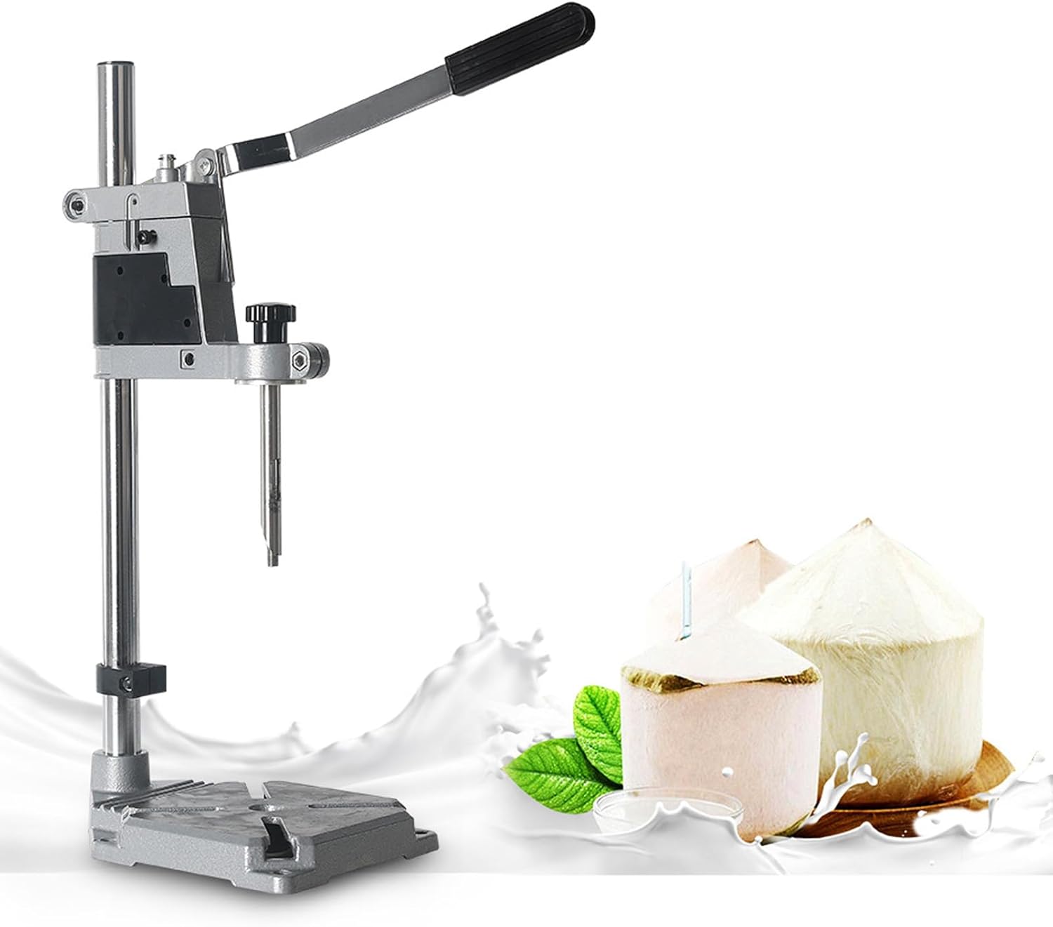 Young Tender Coconut Hand Press Driller Opener, Manual Coconut Hole Opening Machine with Thicken Base, Easy Use and Saving Time and Effort, for Shops Supermarket and Fruit Markets