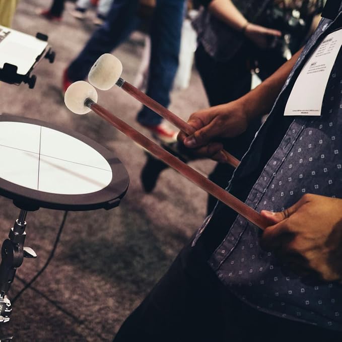 Baquetas de fieltro con mango de arce para percusión miniatura 9