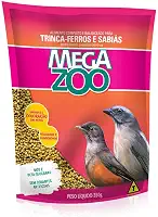 RAÇÃO MEGAZOO EXTRUSADA TRINCA-FERROS E SABIA (O20) 350G