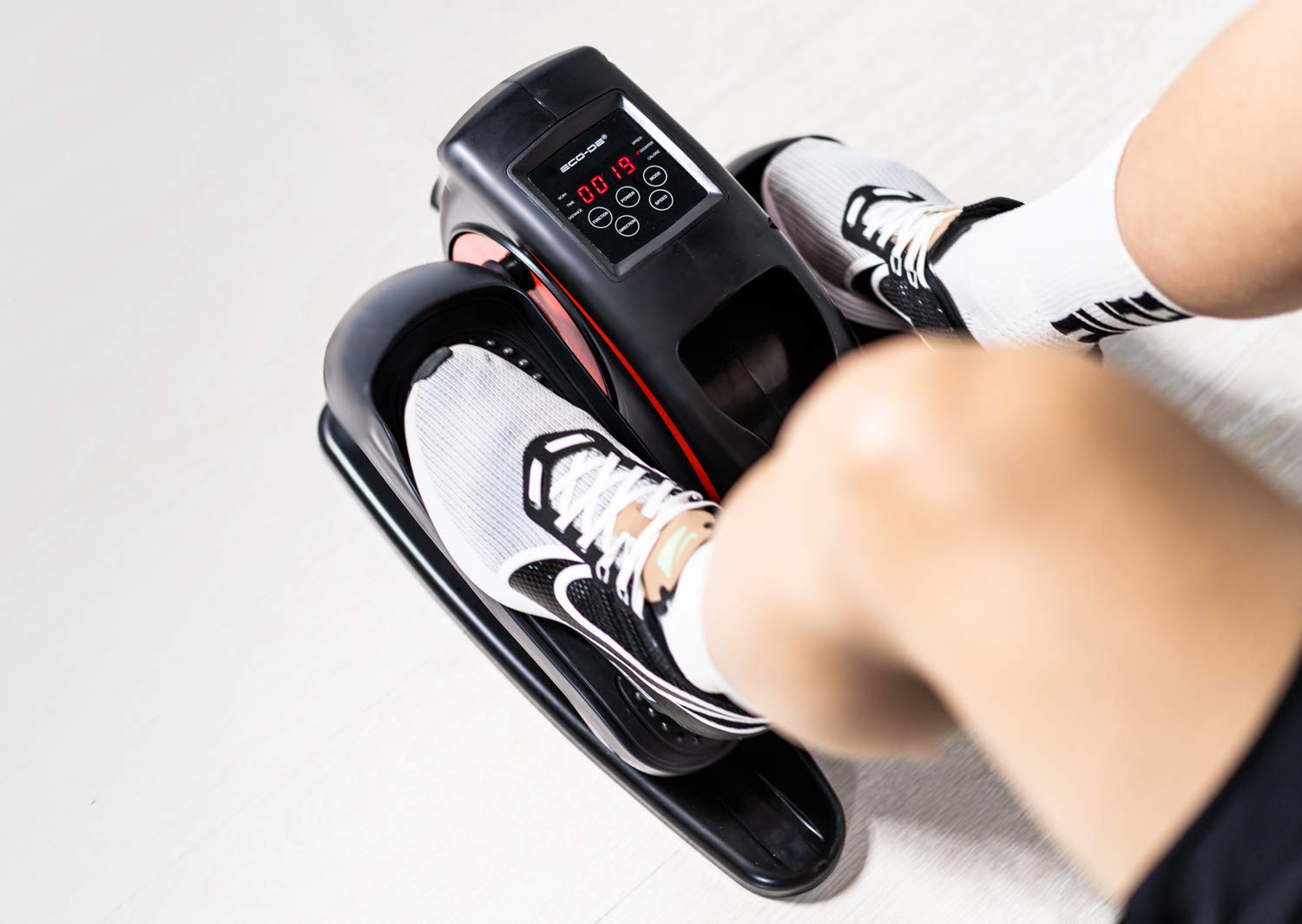 ECODE Mini elektryczny rower eliptyczny Desk Motion, wyświetlacz LED, pedałowanie, 20 poziomów, 5 funkcji, pilot ECO-804