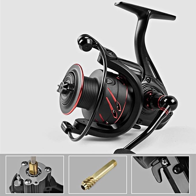 Amazon スピニングリール 釣りリール 12 1bb 遠投 エギングリール 00 3000 4000 5000 6000 7000 左右ハンドル交換可能 Qunqene スピニングリール