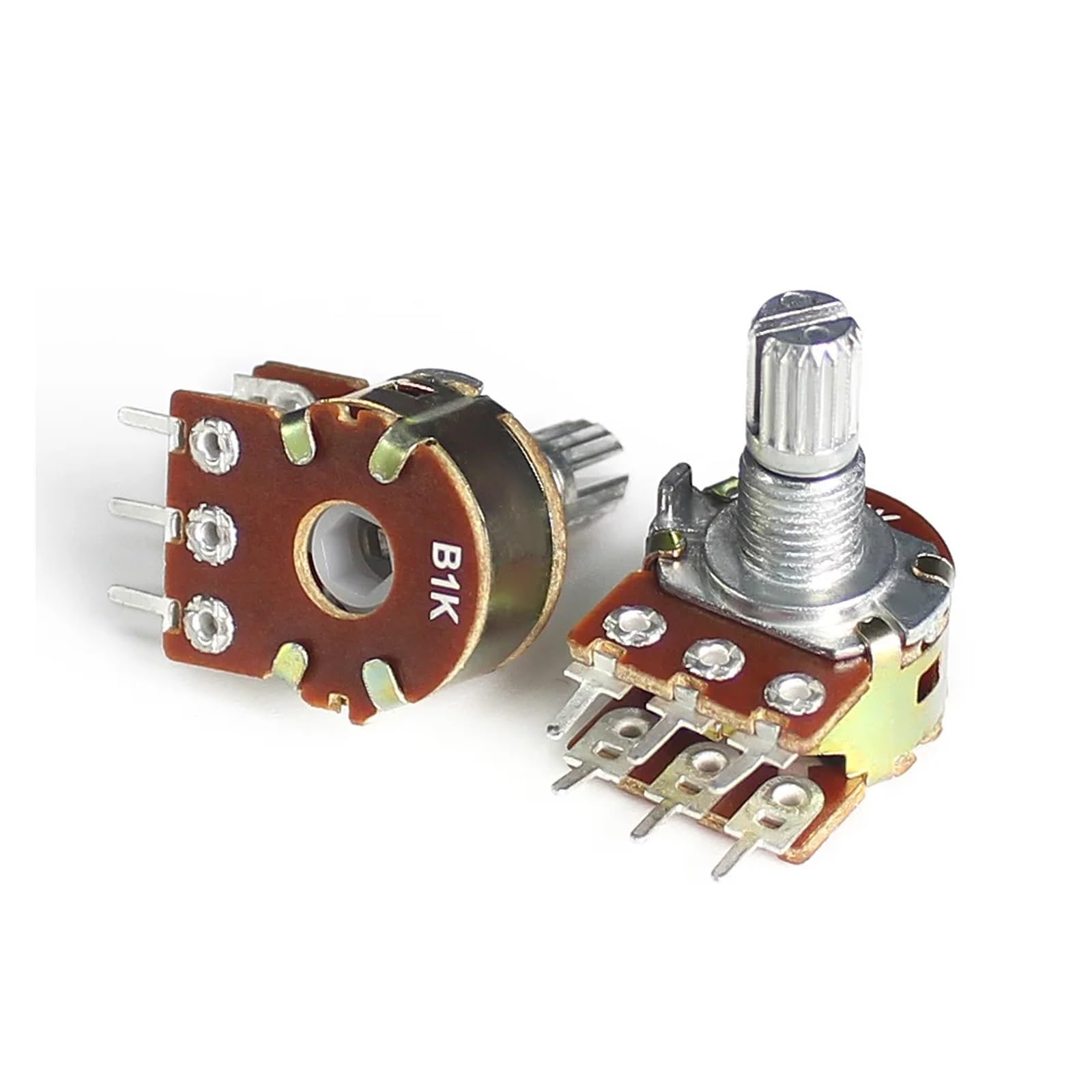10PCS WH148 Linear Potentiometer 15mm Welle mit Muttern und Unterlegscheiben 6pin Potentiometer B1K B2K B5K B10K B20K B50K B100K B500K B1M(50K Ohm)