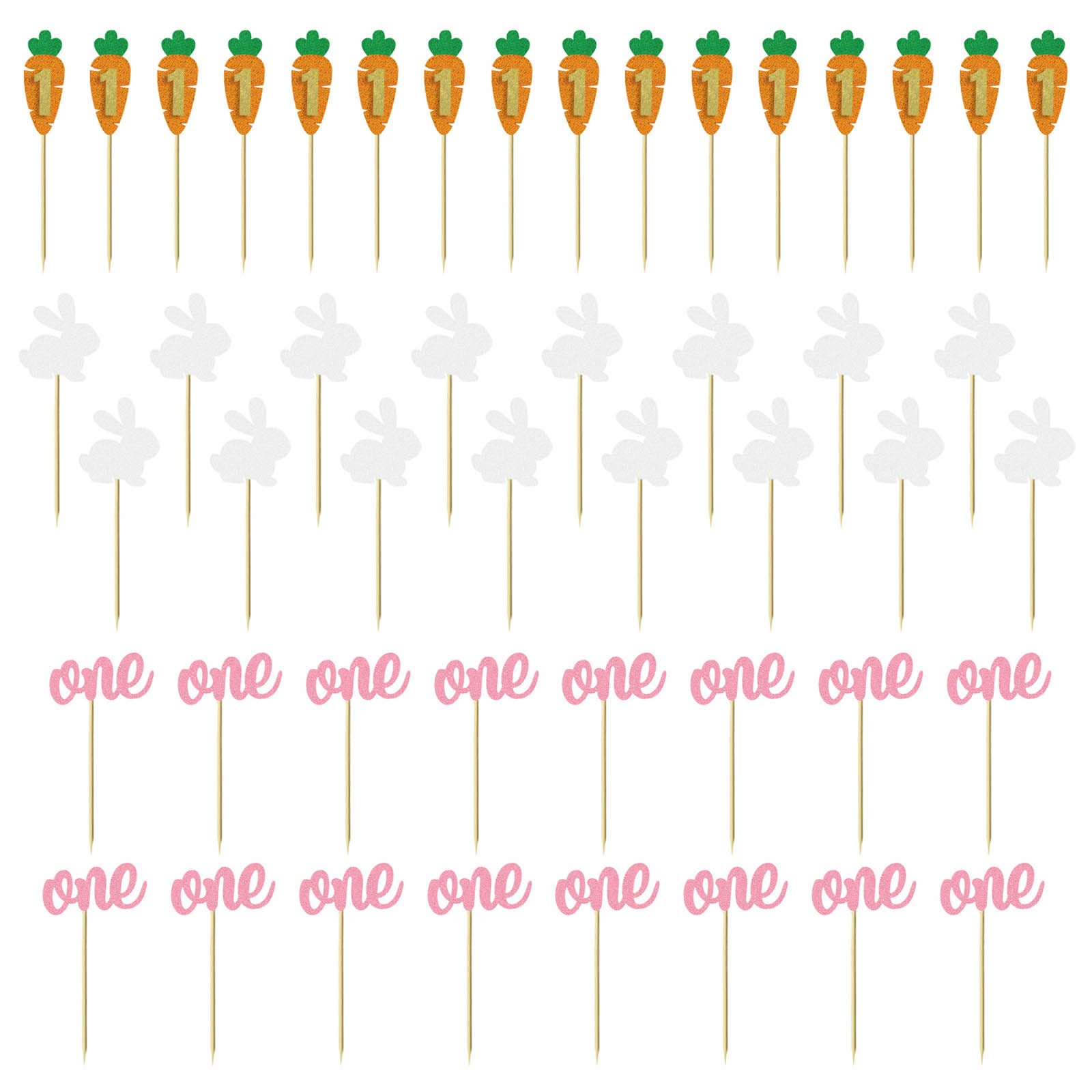 48-teiliges Ostern Cupcake Deko-Set – Topper & Wrapper Mit Hasen, Küken, Eiern