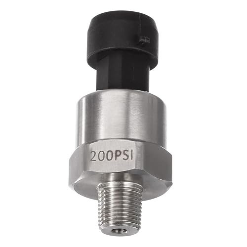 Miniatura 2 de AUTEX Transductor de presión de 200 psi, sensor emisor con arnés de conector, rosca NPT de 1/8 "-27 sensores de presión de combustible de acero