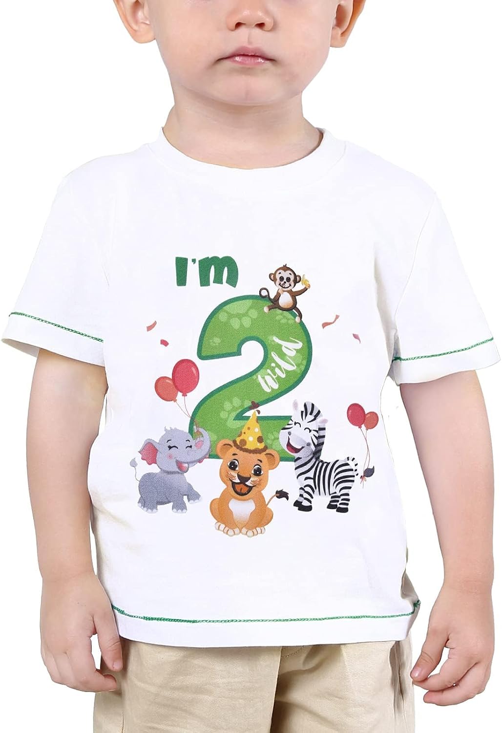 WAWSAM 2nd Birthday T-Shirt Baby Boy Toddler 2 Year Old B-Day Tee Gift First Themed Birthday Party Top Tee