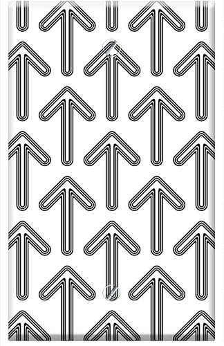 Single-Gang Blank Wall Plate Cover - Arrow Line Stripe Round Forward Up Upwards