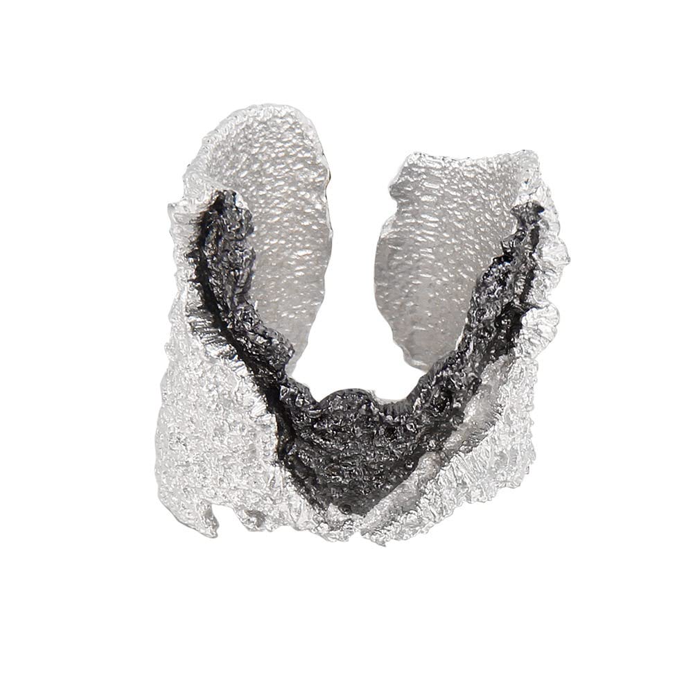 HGJH Anello in Argento Sterling 925,Anelli Regolabili per Donna Bicolore Grosso Argento Sterling 925 Esagerazione Punk Anelli di Eternità FEDI Nuziali Anelli di Promessa per Ragazze Signore