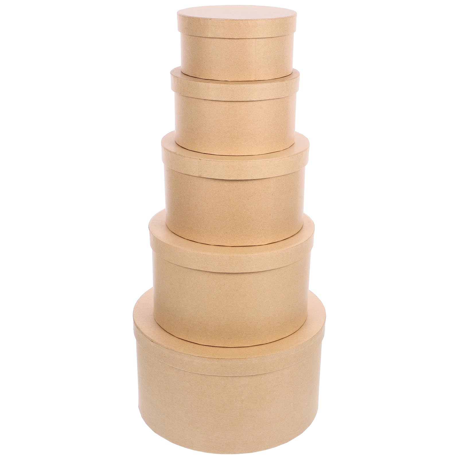 GALPADA Set di 1 Scatola Regalo Rotonda in Carta Kraft Color Cachi, Elegante e Delicata, per Decorazioni da Stanza e Confezioni Regalo Dolci Inclusi
