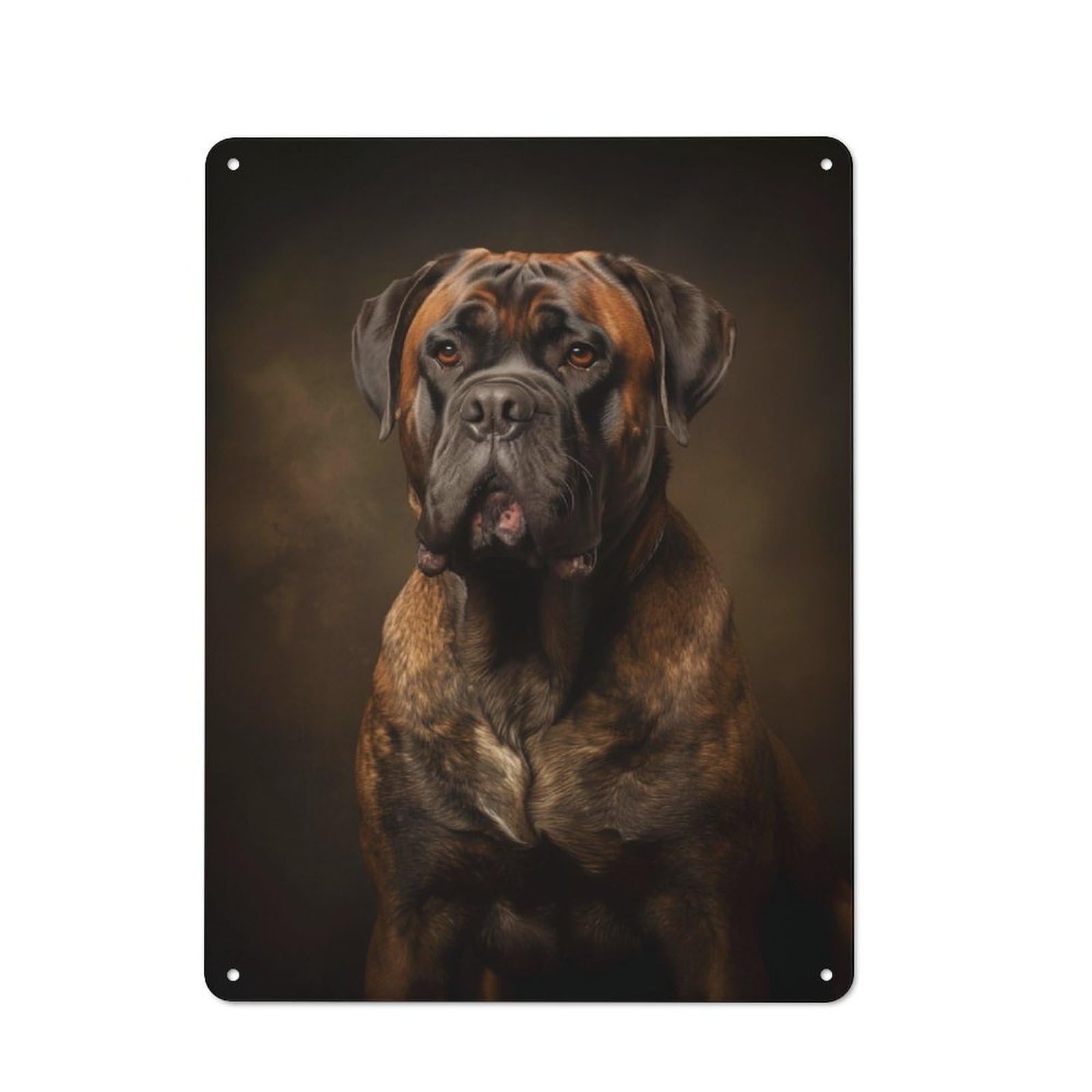 Junmoney Bullmastiff Rustic Metal Sign 40X30cm Featuring For Garage Wall, Suited To Garage Decor Collectors
