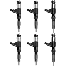 6PCS Fuel Injector DZ100212 Compatible with John Deere 4045T 6068T 410J 410K 710J 160DLC 160GLC 180GLC 200DLC