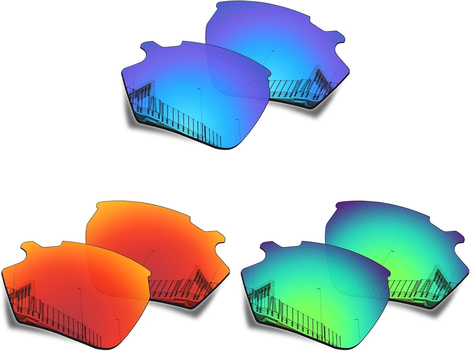 Well-aimed Replacement Lenses Compatible with Rudy Project Stratofly Sunglasses - Value Pack 303