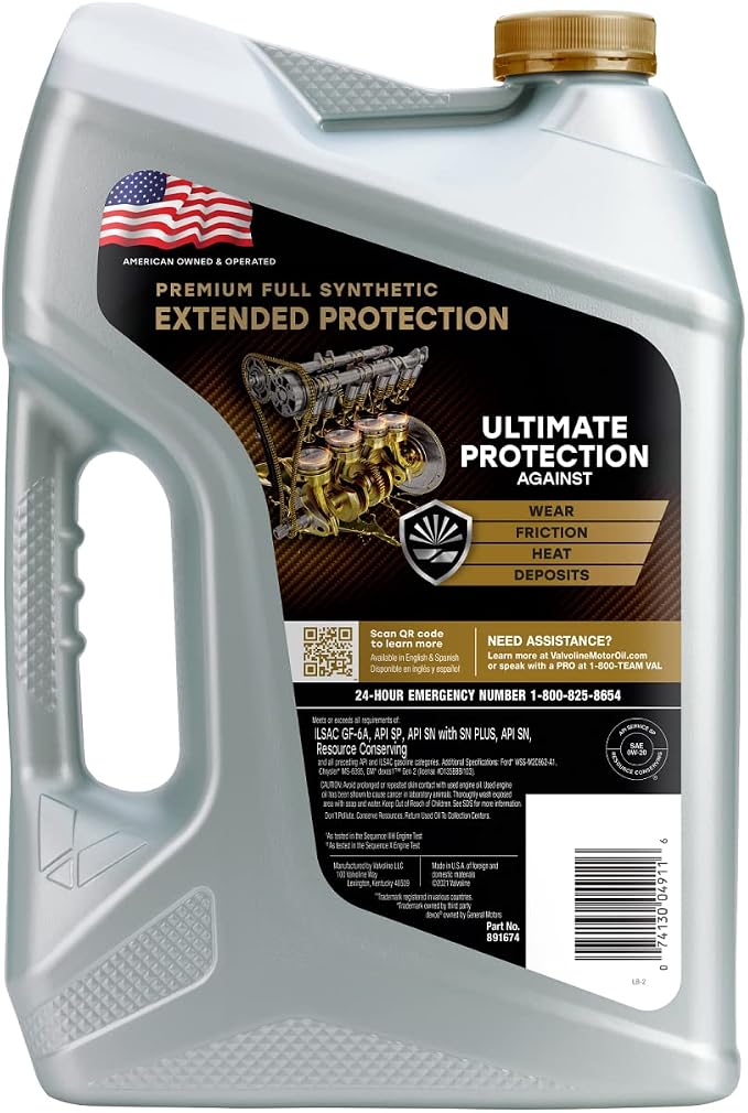 Aceite de motor Valvoline 0W-20 5 QT Pack de 2 miniatura 2