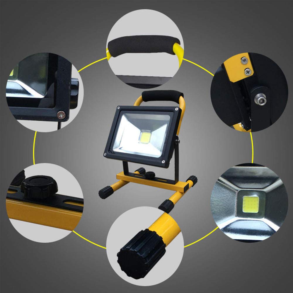 Luces De Seguridad De Emergencia Luz De Emergencia Portátil Led 1500Lm, Luz Recargable Portátil, Luz De Inundación Al Aire Libre Recargable De 20W, Emergencia Para A