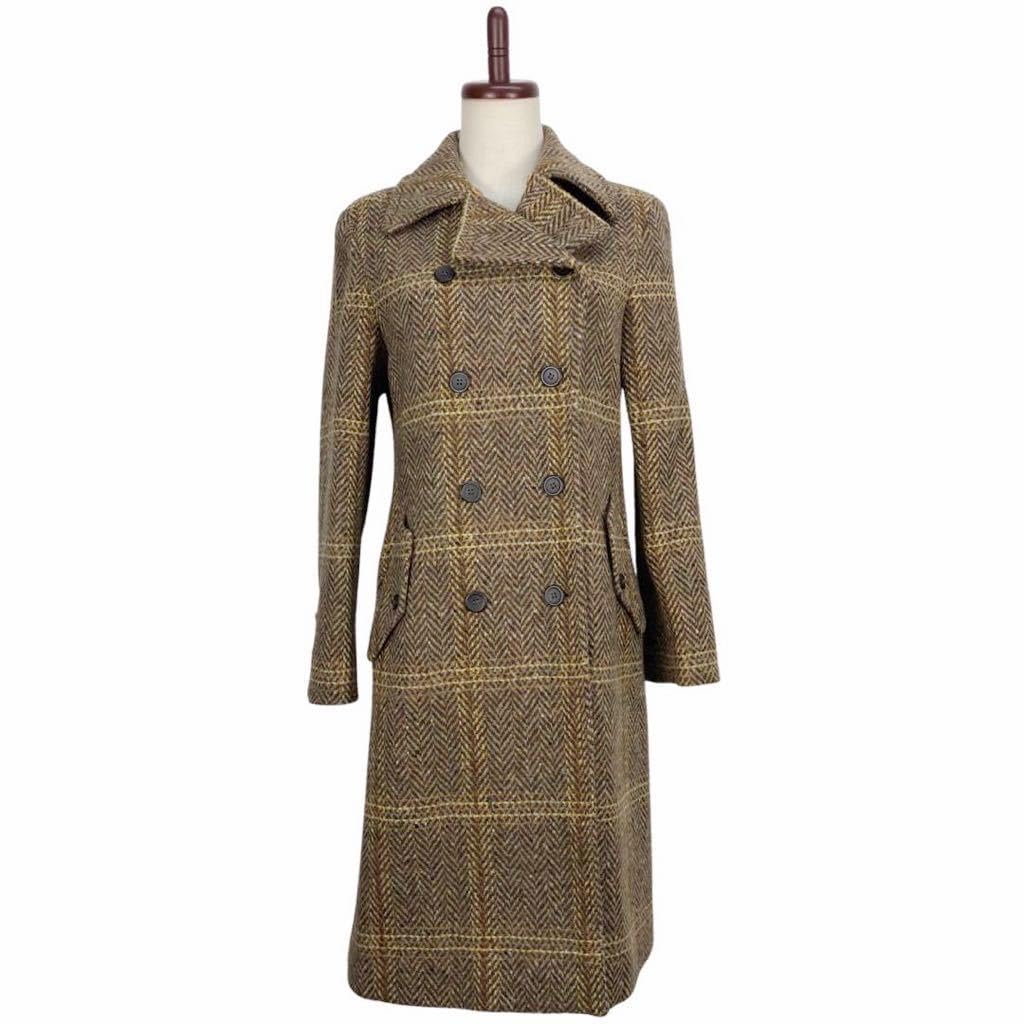 MaxMara チェック柄 ロングコート