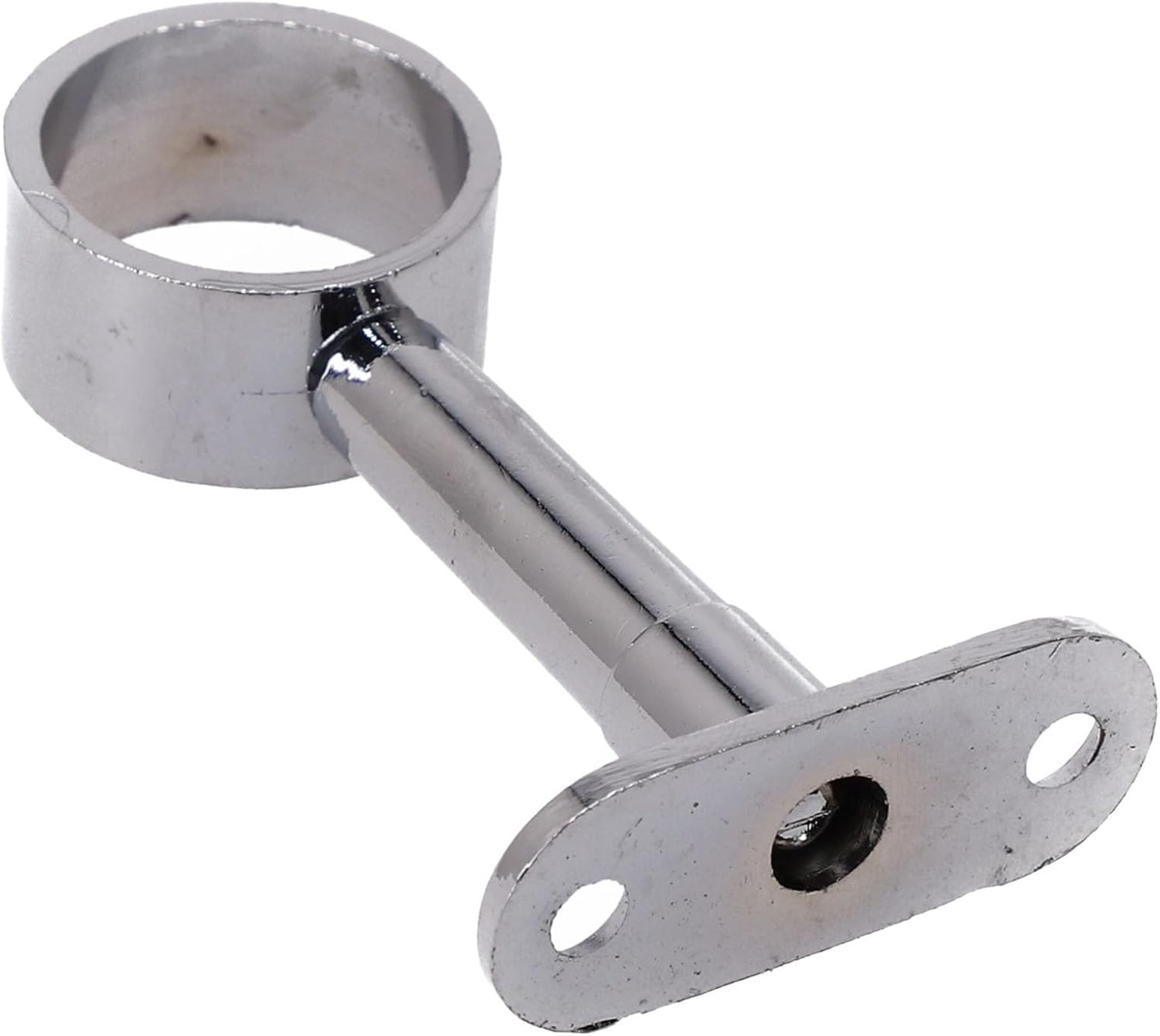 Closet Rod Brackets 10Pcs Round Chrome Centre Support Bracket for Wardrobe Rail Rod Socket 25mm for Closet Bathroom(A)