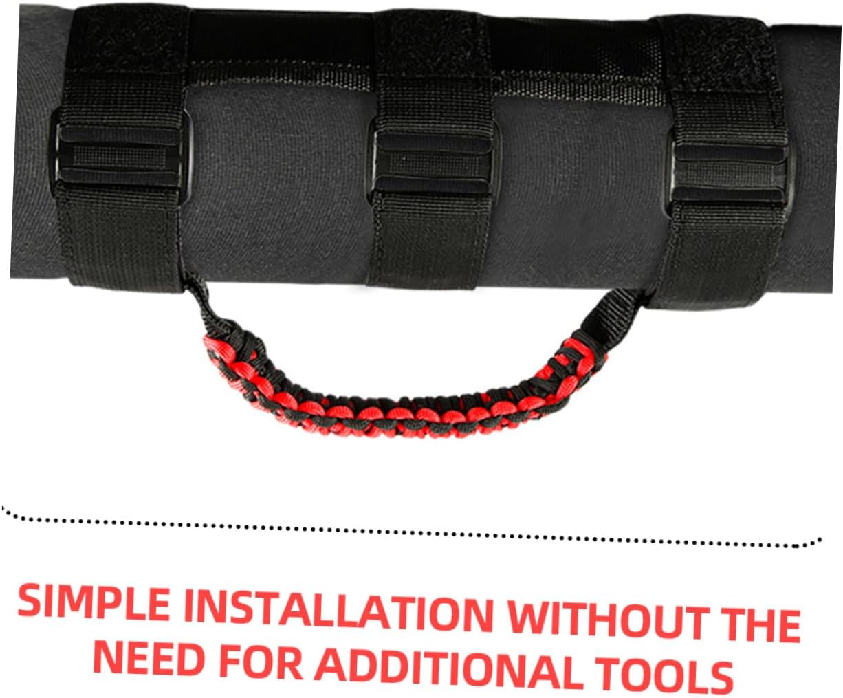 HEALLILY 4pcs Vehicle Paracord Grab Handles Hand Strap Set for Off-Road and City Driving, Woven Automotive Assist Handles for Roll Bars