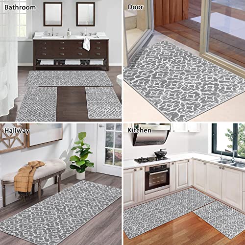 Ileading Kitchen Rugs Sets 3 Piece With Runner Soft Boho Kitchen Floor Mat Farmhouse Laundry Room Rugs And Mats Set Non Skid Washable For Kitchen Floor Office Sink Hallway #TOP2