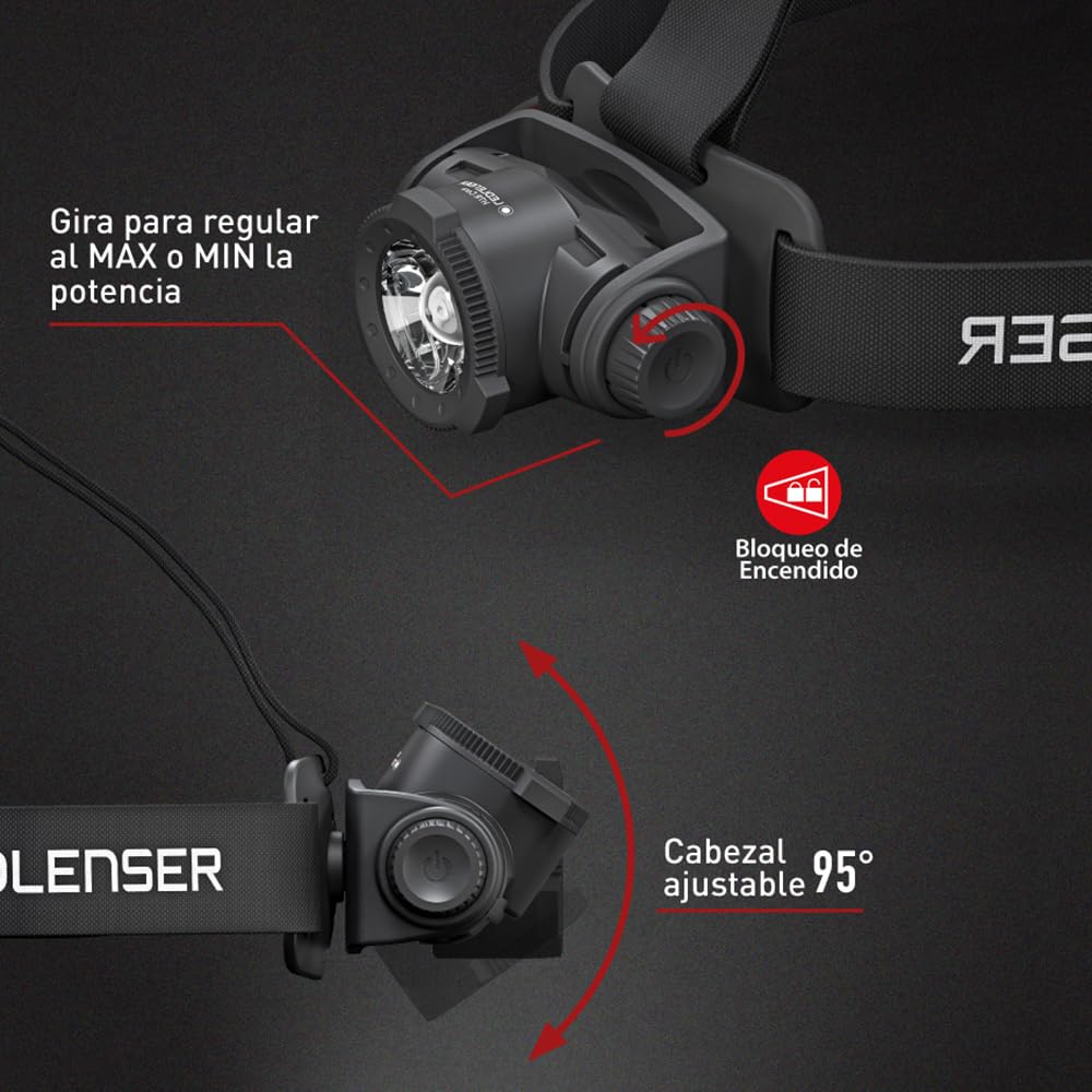 Ledlenser H7R Core latarka LED, 1200 lumenów, ładowana akumulatorem litowym, IP67, z możliwością ogniskowania, bezstopniowe ściemnianie, stałe światło, zasięg światła 260m