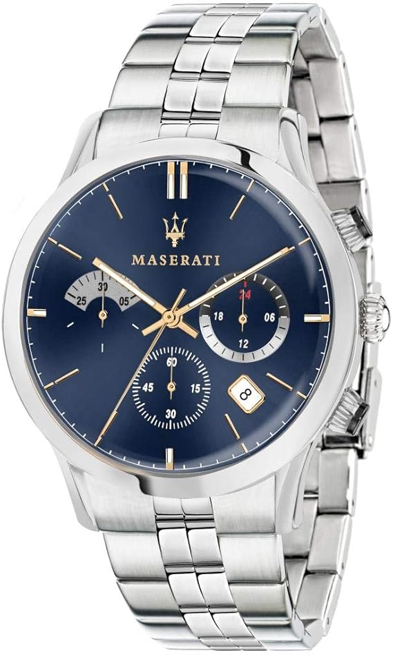 MASERATI heren chronograaf kwarts horloge met roestvrij stalen armband  R8873633001 : Maserati: Amazon.nl: Kleding, schoenen \u0026 sieraden