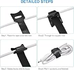 100PCS Reusable Hook and Loop Cable Ties - 6&8-Inch Assorted Bundle, Heavy-Duty Cable Management Straps, Reusable Cord Organizers for Desk, Home, Office & Data Centers