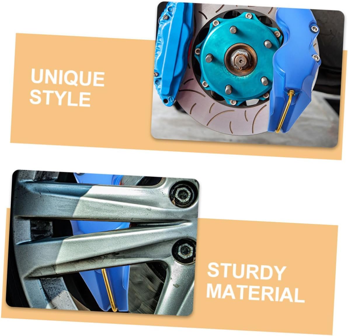 1pair Stylish Brake Caliper Cover High Strength Wheel Aesthetic Caliper Guard for Dynamic Car Look Easy Installation Broad Compatibility Vehicle Aesthetics