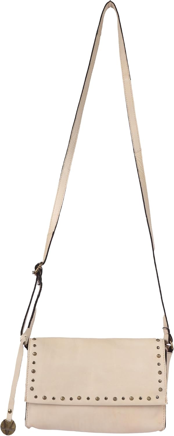 Genuine Italian Leather Boho Studded Crossbody Shoulder Bag - Stylish, Durable, & Perfect for Everyday Use for women