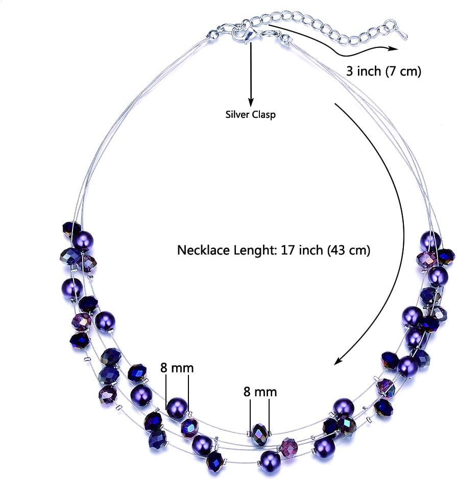 Layered Choker Freshwater Pearl Necklace - Fashion Jewelry Necklace Gifts For Women - Image 3