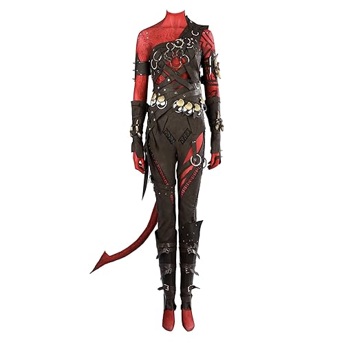 Karlach Costume, Game Bg3 Cosplay Outfit Halloween Uniform for Women - X-Large - Full Set