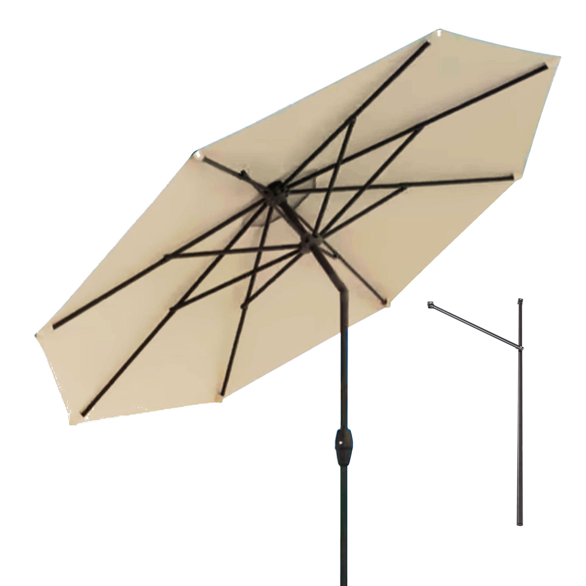 above oneclick 2 with rib replacement technology 9 feet market umbrella, polyester fabric, pool shade, table umbrella
