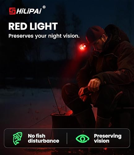 Vista 3 de Linterna frontal LED recargable con sensor de movimiento, 6 modos para elementos esenciales de equipo de campamento y senderismo, mini linterna Negro