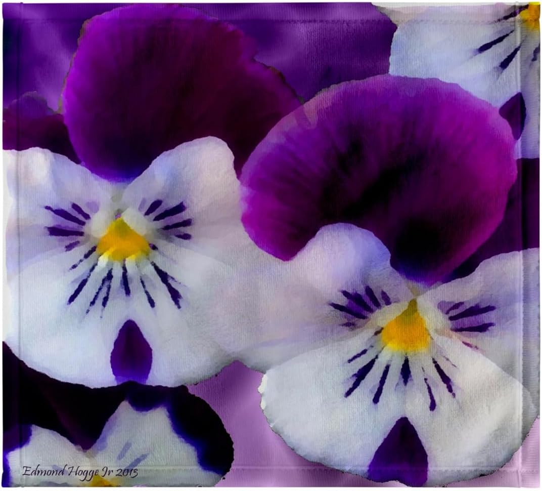 3dRose Passionate Pansies 22x30 Bath Hand Pool Towel