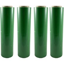 TOTALPACK - 18" x 1000 FT Roll - 85 Gauge Thick + Hybrid Technology, 4 Pack. Stretch Moving & Packing Wrap. Industrial Strength, Green Plastic Pallet Shrink Film Ideal for Furniture, Boxes, Pallets...