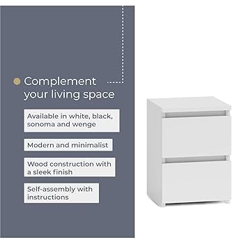 Lifestorey Ana Mid Century Modern Nightstand Oak: Mid-century 3 Drawer Table, Rubberwood Veneer, Antique Brass Pulls