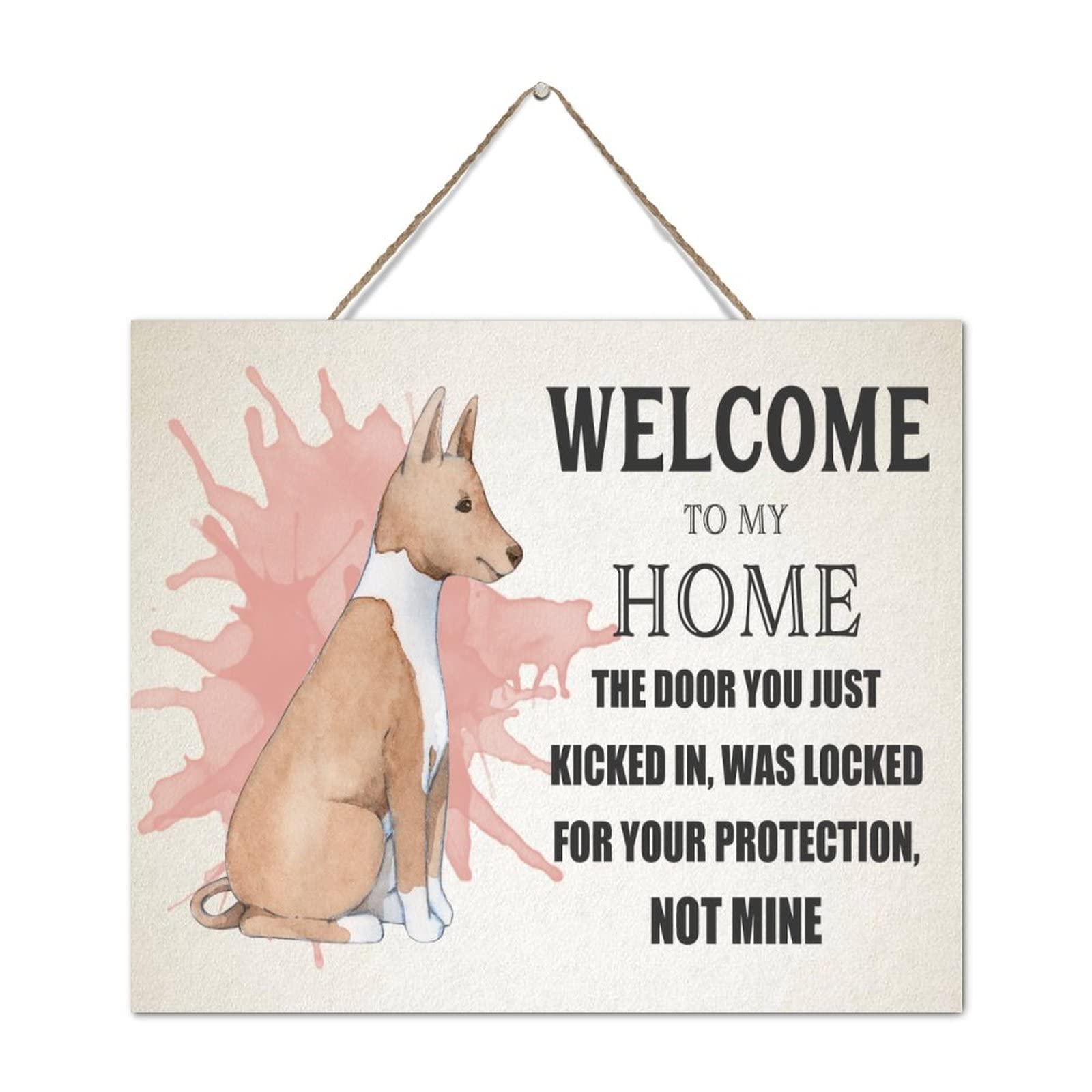 Décoration murale pour salon et cheminée plaque bois Welcome To My Home