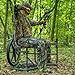 Kill Shot Throne 3-in-1 Lightweight Powder-Coated Steel Hunting Chair, Game Cart, Shooting Rest Combo - 500 lb. Maximum Weight Capacity