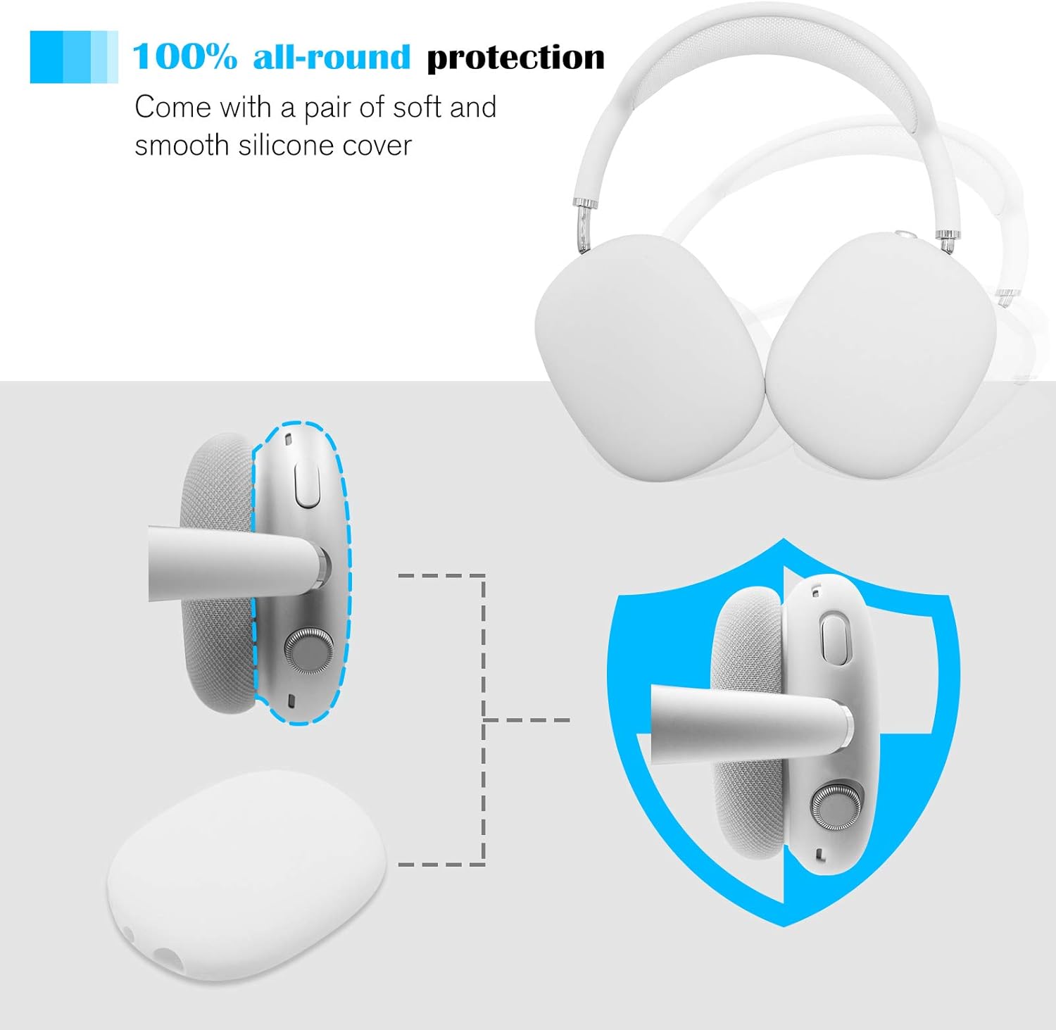 ProCase Case for AirPods Max 2020 Bundle with Storage Pouch for AirPods Earbuds