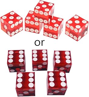 5 Stück Sechsseitige D6 19 mm Casino Würfel Transparente Würfel mit Rasierkante