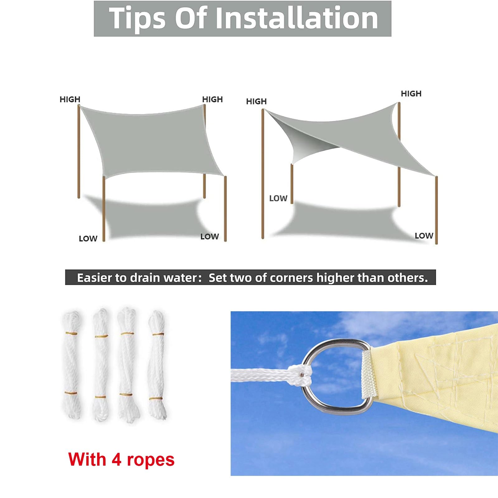 Tenda parasole impermeabile da giardino, per terrazza, feste, hotel, bar, per esterni, ventilata, per rinfrescare l'estate, ideale per garage e auto