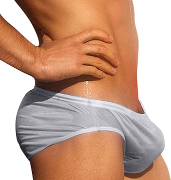 Mens Athletic Bikini Swimwear Stretch Solid Swim Briefs Quick Dry Bathing Suits