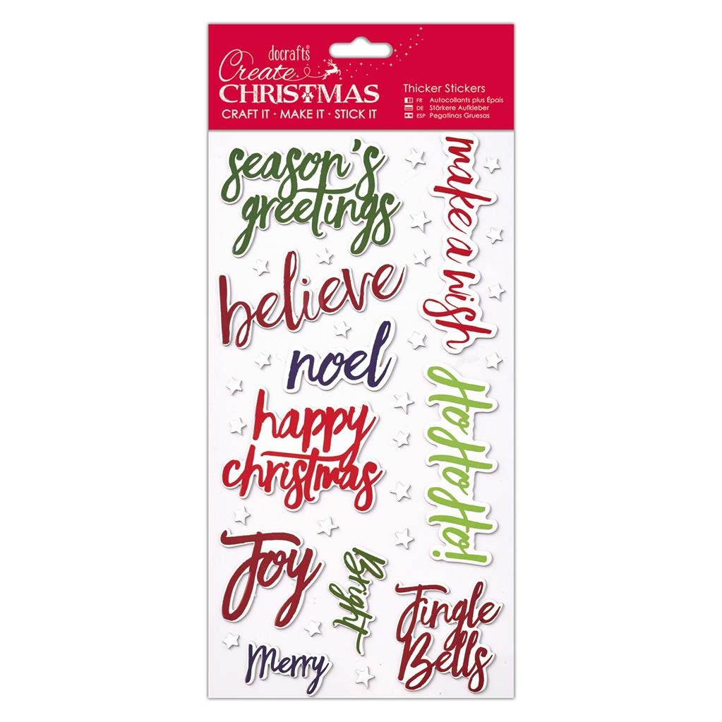 Papermania Multi-Colour Create Christmas Stickers, One Size