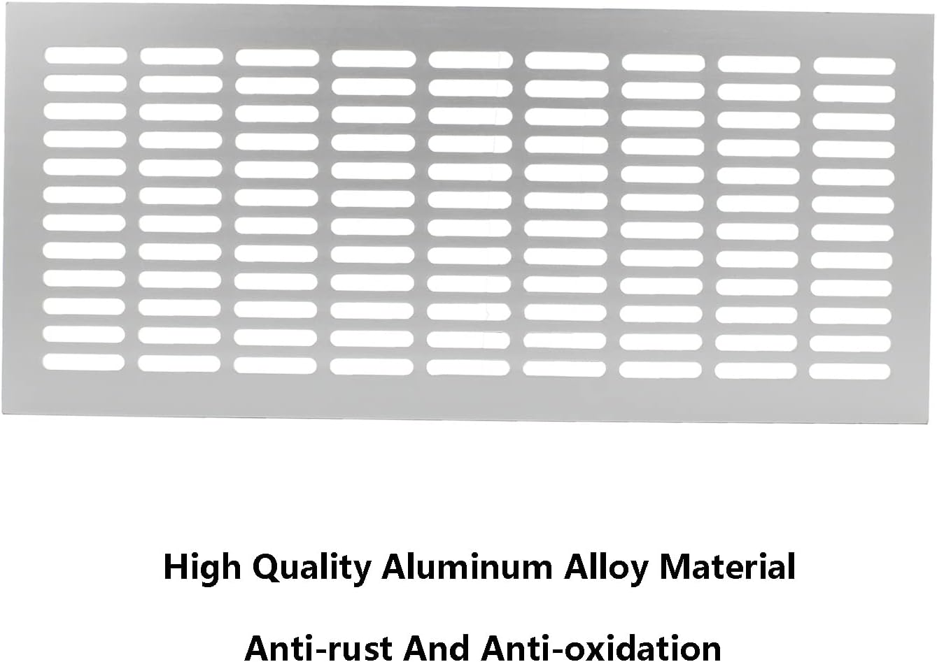 2PCS Air Vent Register, TTZEZE Aluminium Alloy Ventilation Grille Rectangle Metal Louvered Grill Cover for Wardrobe Stove Shoes Cabinet Sink Kitchen Bathroom Side Wall Ceiling and Floor Exhaust Vent