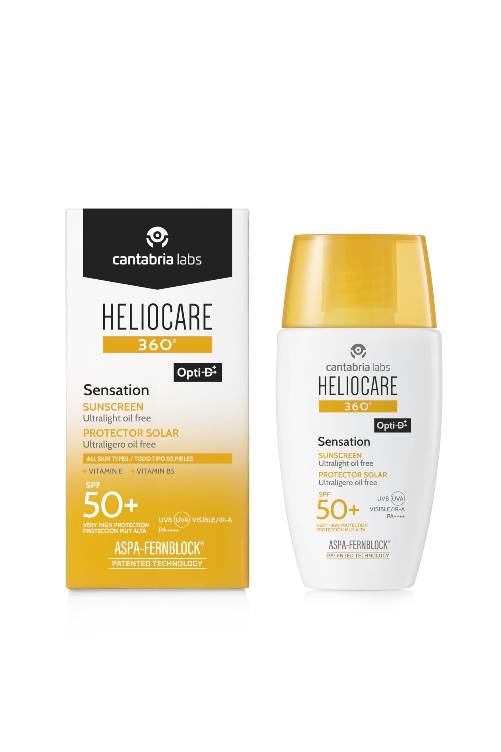 Cantabria Labs Heliocare 360º Sensation SPF50 - Fotoprotección facial diaria; matificante; antioxidante; 50 ML