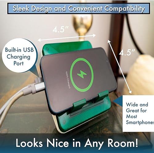 Miniatura 7 de Serene Innovations Amplificador de timbre de teléfono celular y timbre inalámbrico con agitador de cama, timbre externo para teléfono celular con