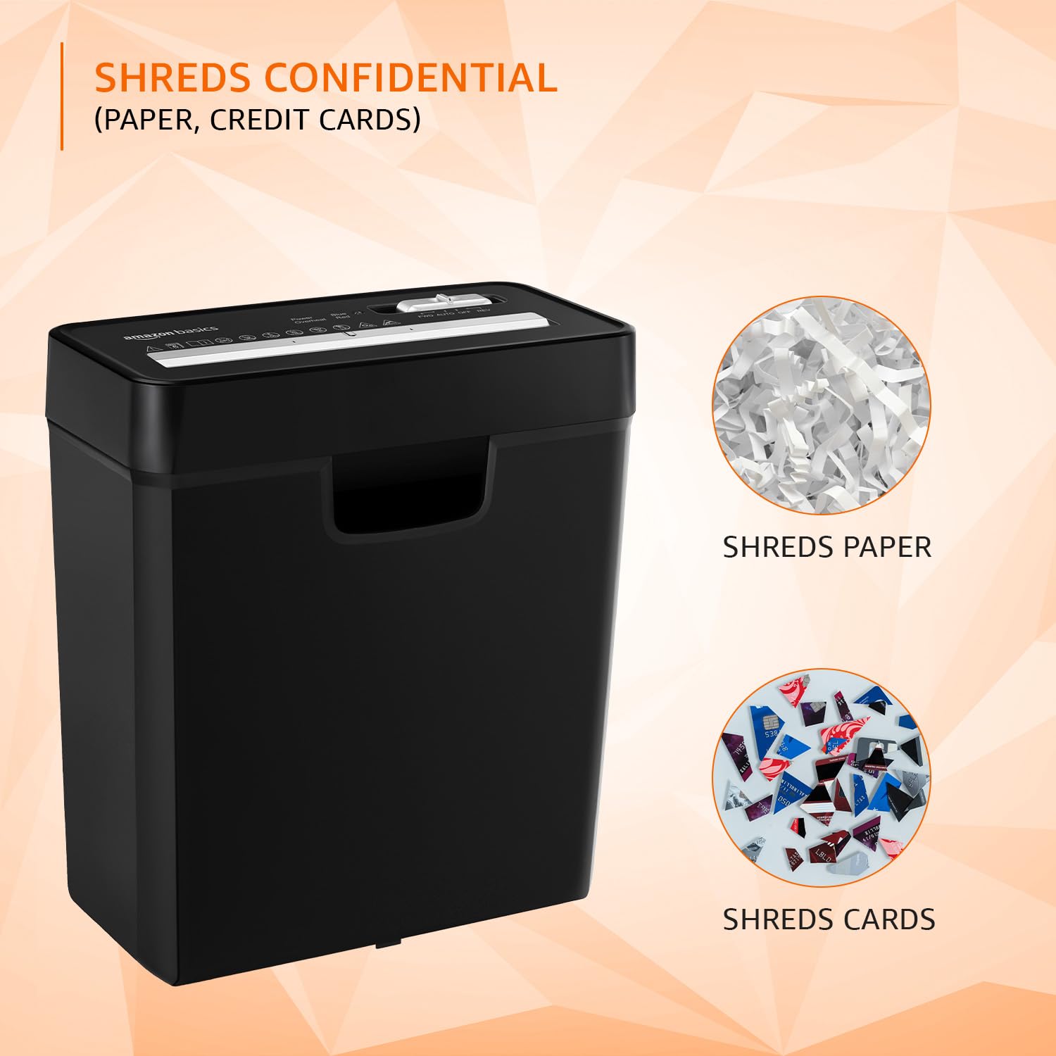 6-Sheet Strip Cut Paper & Credit Card Shredder, 10 Liter Waste Basket Capacity|for Office and Home Usage| 1 Year Brand Warranty 2