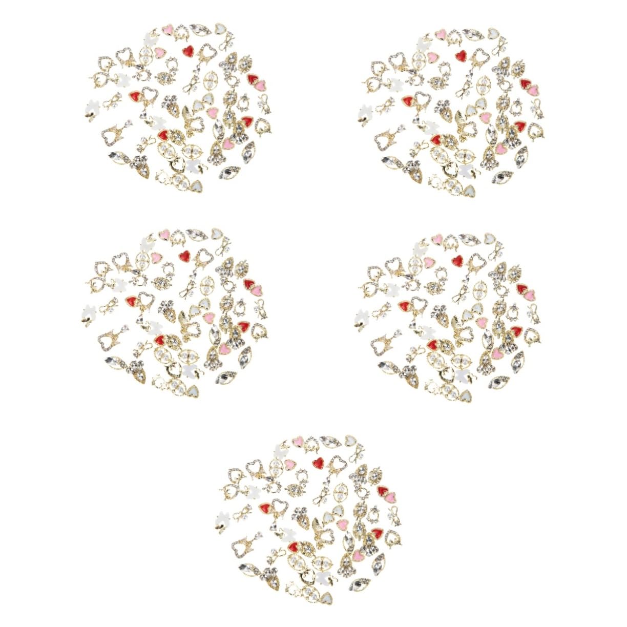 FRCOLOR 300pièces Décorations De Nail Art Alliage De Charms Uniques Pour Manucure Et Bijoux De Fournitures Créatives Pour Et Professionnels