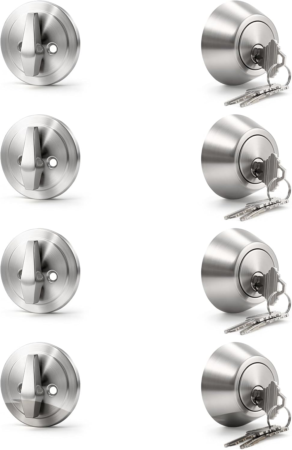1 Pack Single Cylinder Deadbolts Oil Rubbed Bronze, Front Door Deadbolt with Keys, Interior & Exterior Door Hardware (for Entrance Lock and Front Gate)