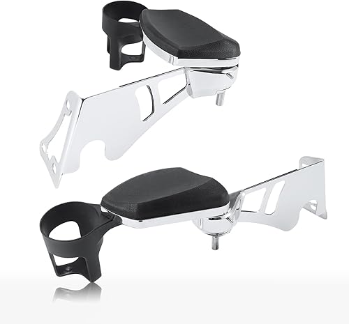 Miniatura 2 de Apoyabrazos de pasajero, con portavasos y reposabrazos ajustables para Harley Touring Electra Road Glide 1997-2013