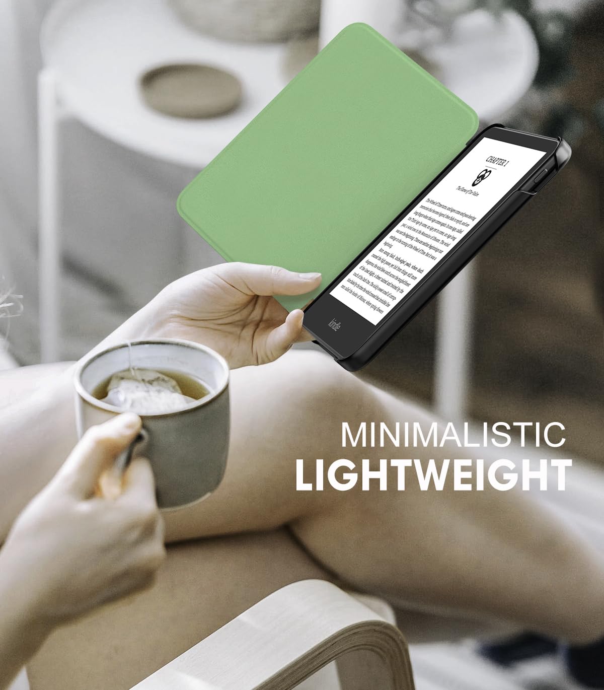 MoKo Case for 6" Amazon Kindle Basic 12th Generation 2026, Agave Green